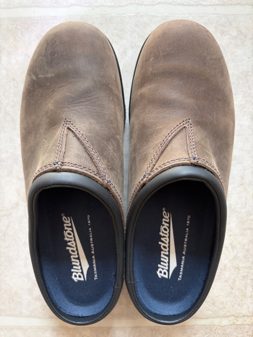 Blundstone Brown Leather Clog Mules